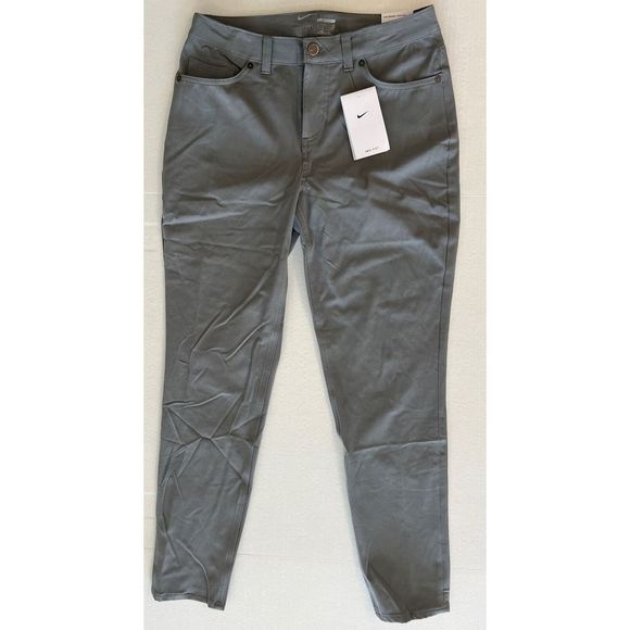 Nike BV6081 084 Women's Sz 4 Gray DRI-FIT Slim Fit Golf Pants - Picture 1 of 14